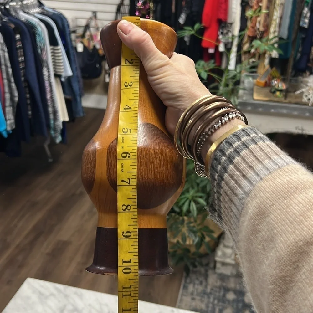 Handmade Two Tone Wooden Vase